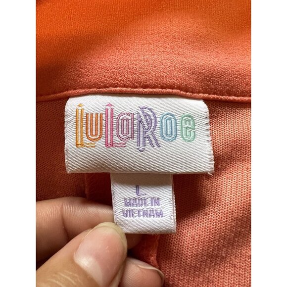 LuLaRoe Cardigan Sweater Size Large Open Front Career Colorful Preppy Modern - Picture 3 of 13